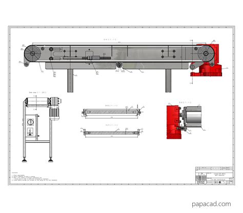 how to draw screw conveyor in autocad 2d|simple conveyor belt drawing.